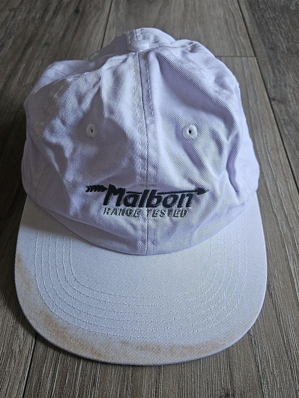 Malbon White Men's Golf Cap - Embroidered Logo